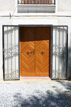 Die Haust�r von Innen.