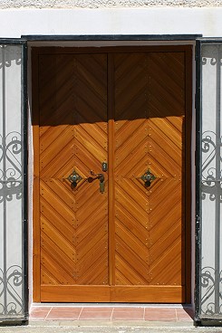 Die Haust�r von Innen.